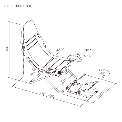 Spardox DX10 Foldable Racing Simulator Cockpit