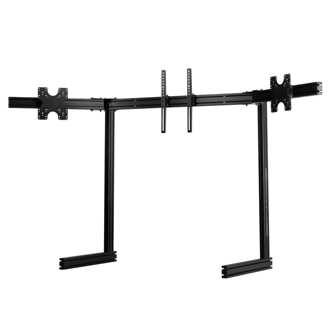 ELITE FREE STANDING TRIPLE MONITOR STAND BLACK EDITION