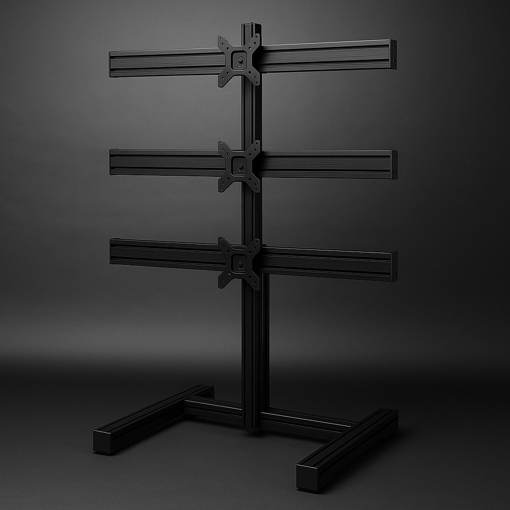 ELITE QUAD MONITOR STAND BLACK EDITION