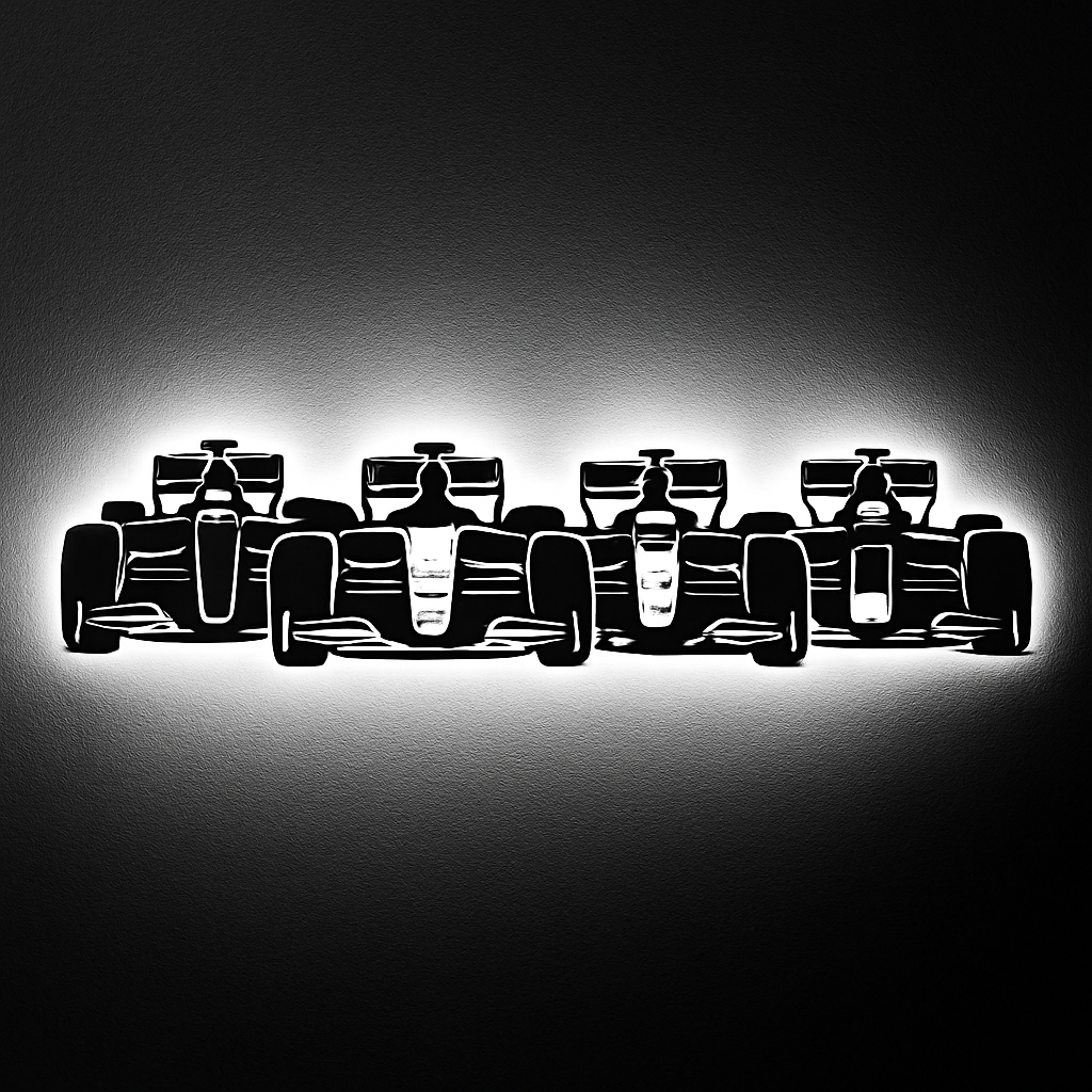 Illuminated Wall Decor – Formula 1 Models: F1 Senna, Schumacher, Mercedes, Red Bull