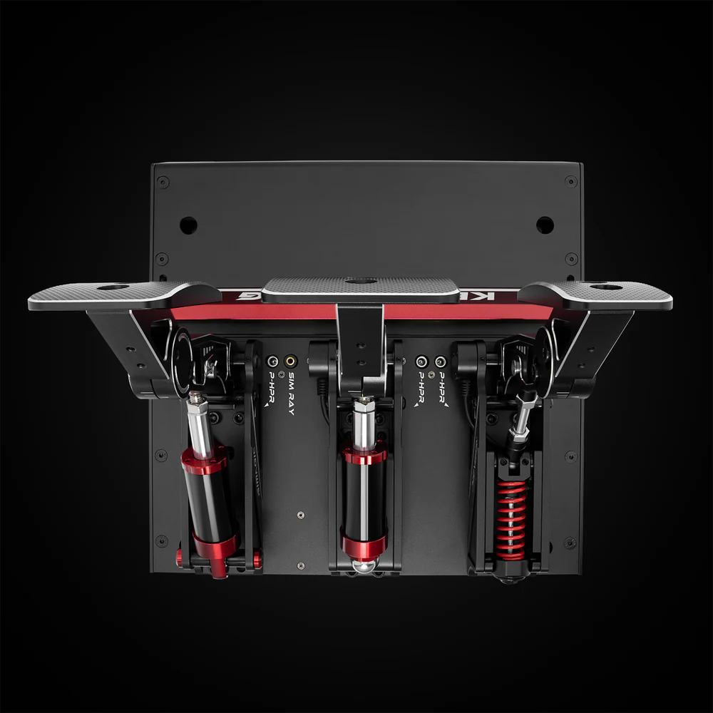 Simagic P1000 Crimson Edition Hydraulic Triple Pedal Set, Load Cell