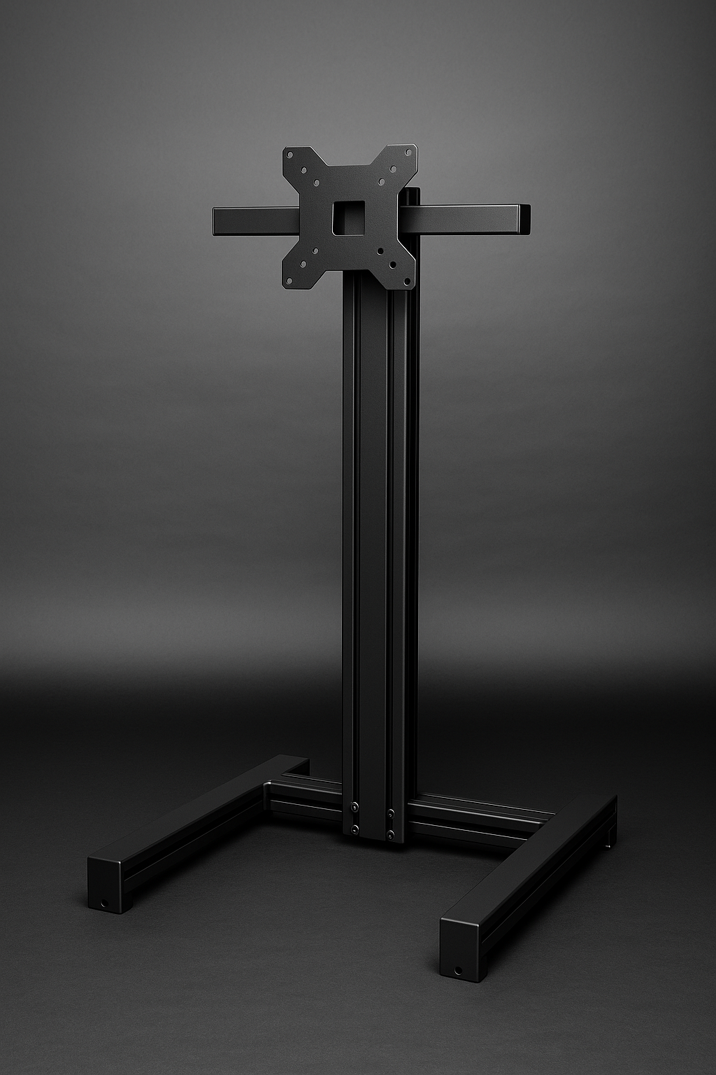 Elite Freestanding Single Monitor Stand Carbon Grey