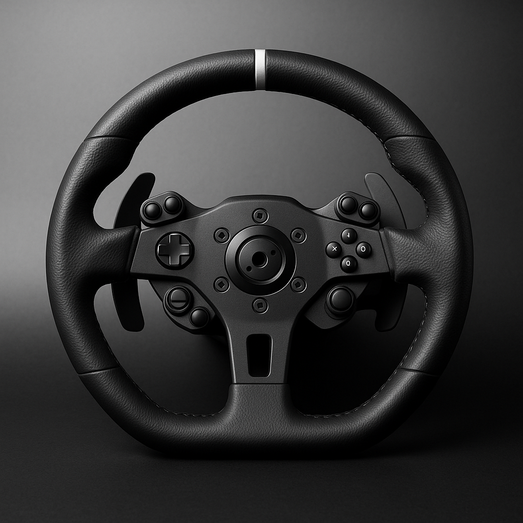 Simagic GT1 D-Shaped Leather Steering Wheel (GT1-SD) – Leather Steering Wheel