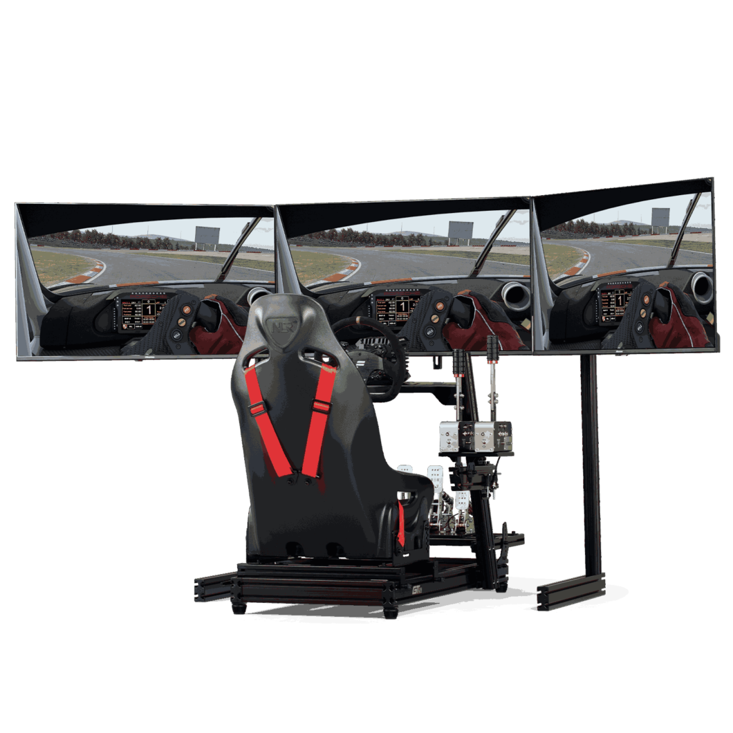 ELITE FREE STANDING TRIPLE MONITOR STAND BLACK EDITION