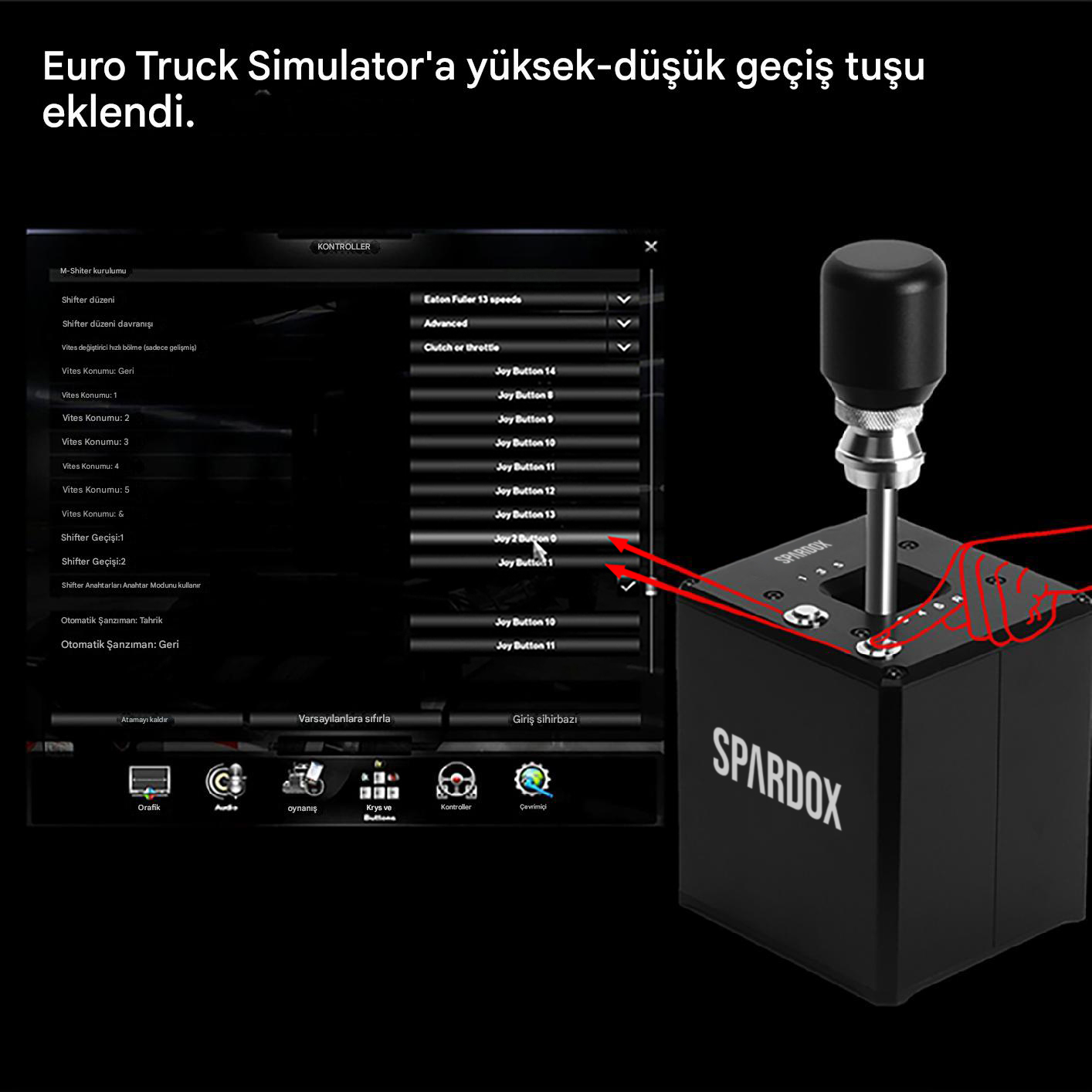 Spardox SR-BG2 H-Shifter – 6+1 Gear Shift with Extra Buttons (PC)