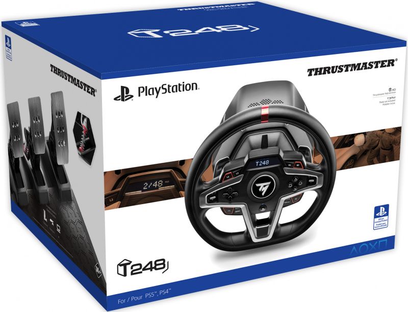 Thrustmaster T248 Steering Wheel Set – Compatible with PC / PS4 / PS5