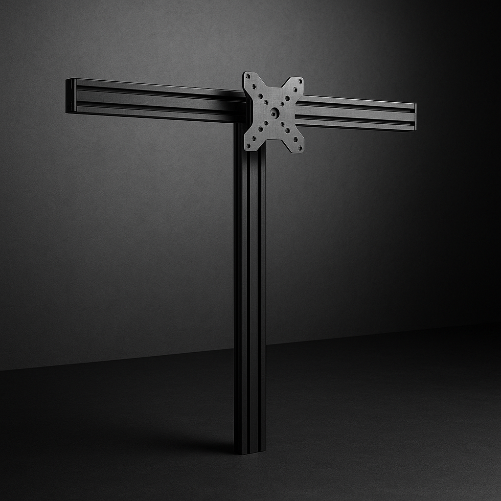 ELITE FREESTANDING OVERHEAD / QUAD MONITOR STAND ADD-ON BLACK EDITION