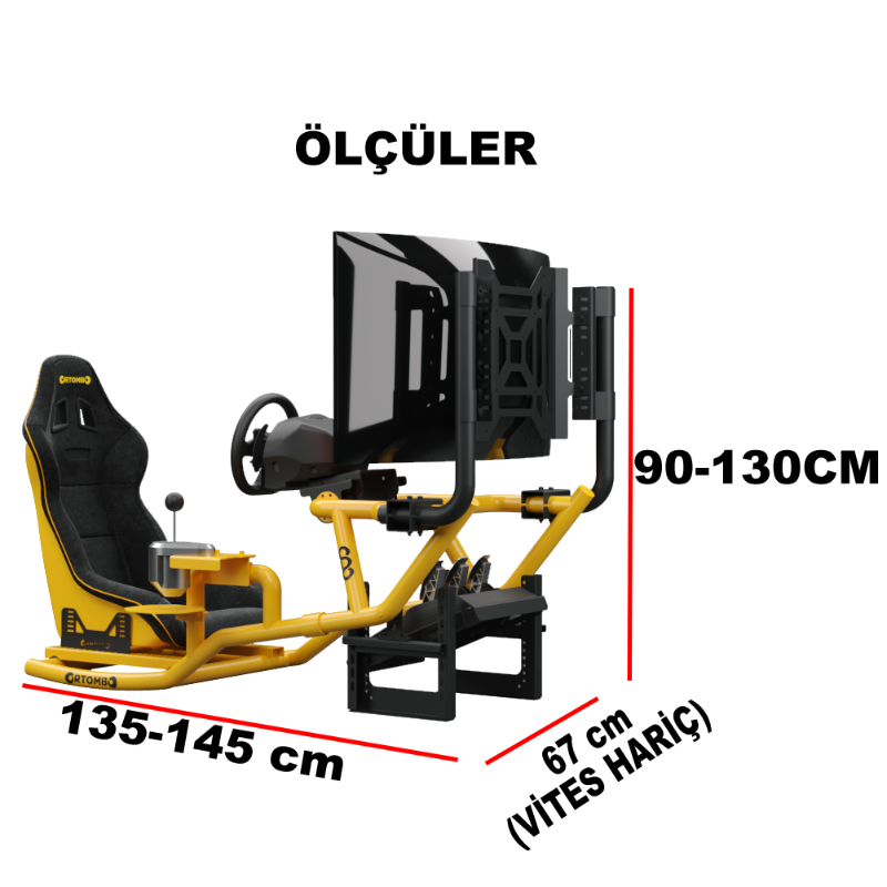 Orthombo APEX PRO F-1/GT Racing Simulator Cockpit (with GTI Seat)