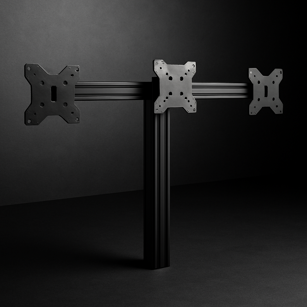 ELITE FREESTANDING TRIPLE MONITOR STAND ADD-ON Black Edition