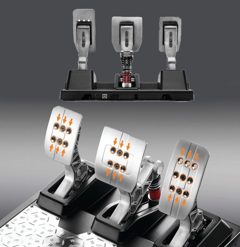 Thrustmaster T-LCM Load Cell & Hall Effect Pedal Set – Compatible with PC, PS4, Xbox