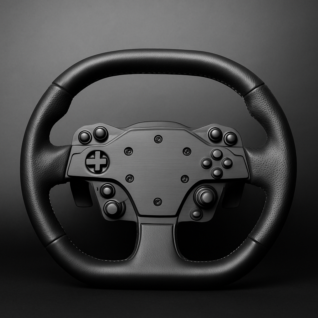 MOZA RS Steering Wheel – D-Shape Leather Steering Wheel