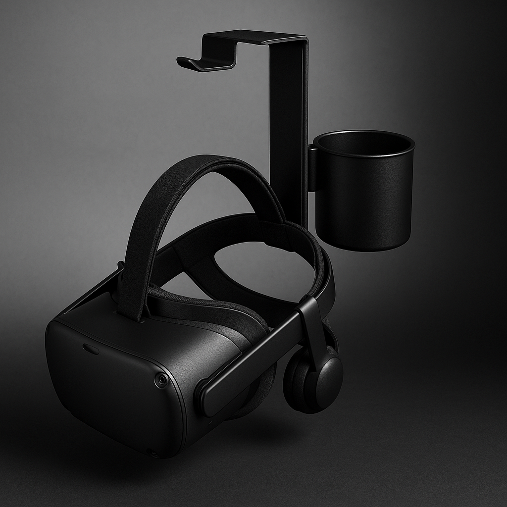 VR Headset and Cup Holder