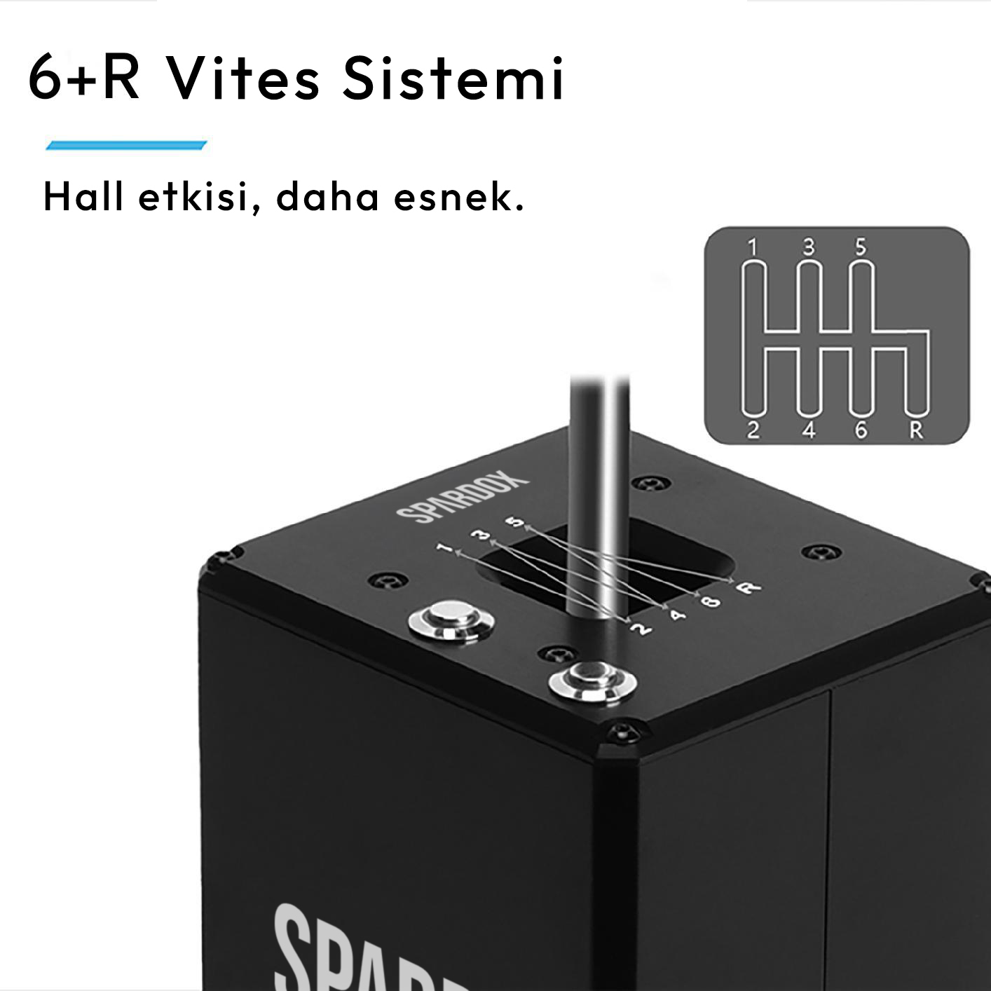 Spardox SR-BG2 H-Shifter – 6+1 Gear Shift with Extra Buttons (PC)
