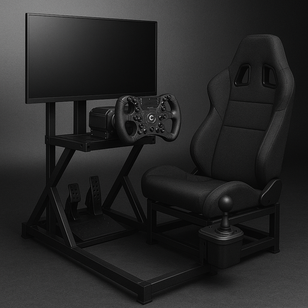 Orthombo GTR S Line 2 Gaming Room Package with Cammus C12 Steering Wheel Set